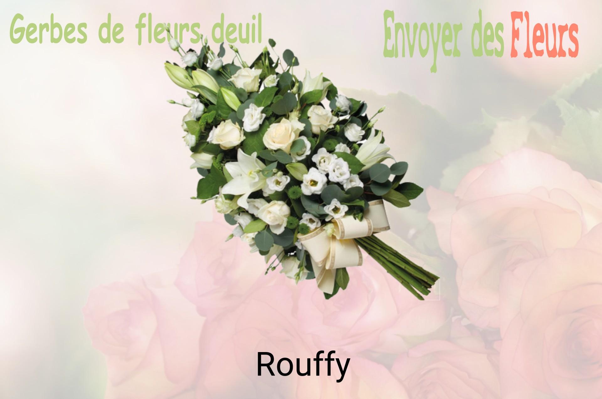 Gerbe de fleurs de deuil livrée à Rouffy